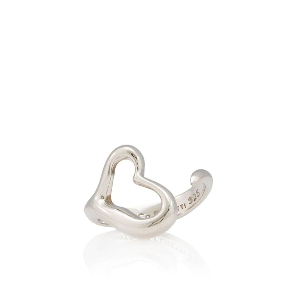 Tiffany & Co. Elsa Peretti Sterling Silver Open Heart Ring - Size 7